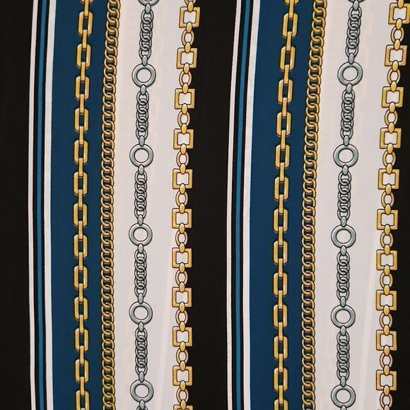 Apt 9 women's large lightweight sleeveless blouse white with chain patte… - Picture 3 of 6